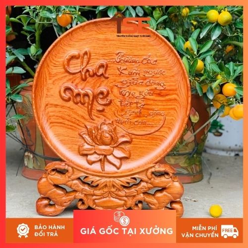 đĩa gỗ trang trí tse