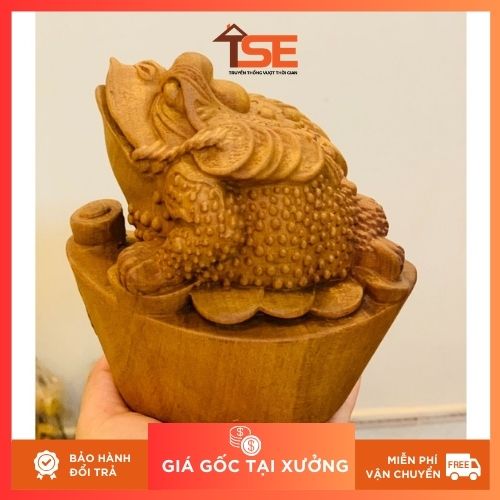 tượng cóc thiềm thừ đứng thỏ vàng tse