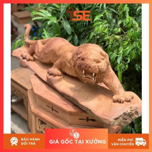 tượng gỗ con hổ tse